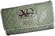 Xoxo Wallet Checkbook Material Girl Vinyl Green