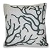Thro by Marlo Lorenz 2653 Coral Towel Stitch Embroidered 18 by 18-Inch Pillow, Silver Blue