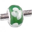 Pandora Style Charm Bead (Z40) Murano Lampwork Glass (12mm x 8mm) (fits Troll too) ~ SERENITY CRYSTALS