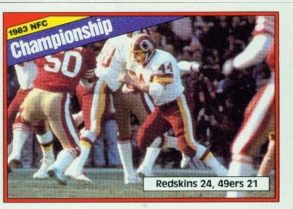 1984 Topps #8 NFC Champs / John Riggins - Washington Redskins (Football Cards)