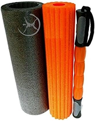enjoyfitness Deep Tissue Foam Roller Set with Roller Stick and Carrying Bag