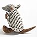 Hollypet Plush Dog Squeaky Toy Stuffed Armadillo Animal Pet Puppy Chew Toys with Clean Teeth for Small Medium Large All Breed Sizes Dogs, Gray, 8 in