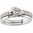 14K White Gold Diamond Wedding Set - 0.66 Ct.