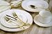 20-Piece Dinnerware Set - White w/ Gold Color Trimming