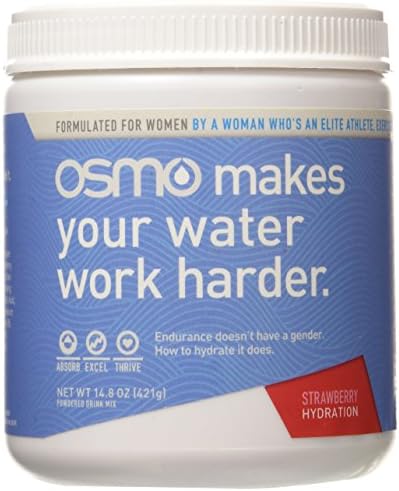 OSMO Nutrition Women's Hydration Powder Canister, Strawberry, 14.8 Ounce