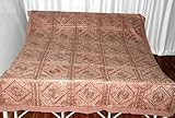Mirror Work Cotton Bed Sheet Bedspread with Silk Embroidery