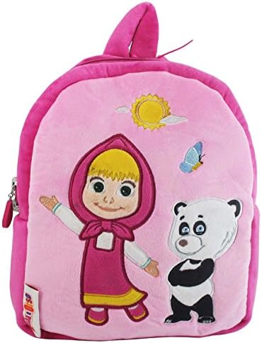 Masha and Bear Women's School Pre-Scolar Backpack 3D Plush One-Size Pink