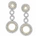 18K Two Tone Multi Loop Diamond Fashion Earrings