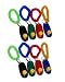 Big Button Pet Dog Cat Training Clickers, click with wrist bands - 8 Pack