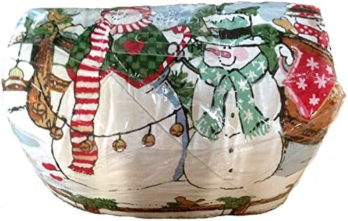 Whimsical Country Snowman Christmas Holiday Bedding KING Comforter Set (4pc Comforter, Pillow Shams &amp; Bedskirt)