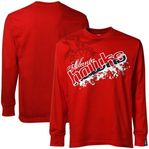 NBA Atlanta Hawks Red Tailgate Premium Long Sleeve T-shirt (Medium)