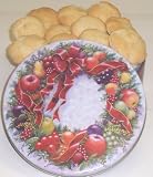 Scott's Cakes 1 lb. Almond Macaroon Cookies in a Classic Wreath Tin