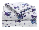Pike Street Flannel Twin Sheet Set, Snowmen