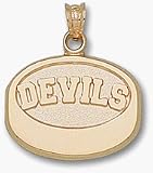 New Jersey Devils 'Devils Puck' Pendant - 14KT Gold Jewelry