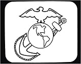 Mouse Pad with military, navy, Dover Collection, world, anchor, earth, bird, globe, insignia, medal