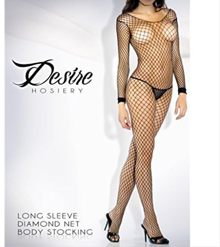 Women's Net Open Crotch Body Stocking 2004st (Black,o/s)