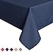 ColorBird Elegant Waffle Jacquard Tablecloth Polyester Fabric Water Resistant Spillproof Table Cover for Kitchen Dinning Party Tabletop Decor (Rectangle/Oblong, 52 x 70 Inch, Navy Blue)