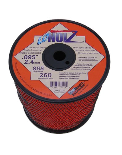 LoNoiz .095-Inch 3-Pound Spool Commercial Grade Spiral Twist Quiet Grass Trimmer Line, Orange LN095MSP-2 LoNoiz .095-Inch 3-Pound Spool Commercial Grade Spiral Twist Quiet Grass Trimmer Line, Orange LN095MSP-2