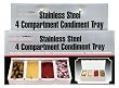 4 compartment  Condiment tray