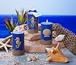 Pack of 6 Seaside Villa Ocean Mist Blue Scented Pillar Candles