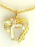 Classy! 10k Yellow-gold Black Hills Gold 10x8mm (April-Birthstone) Garnet pendant-necklace
