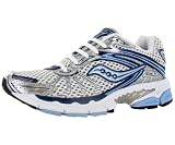 Saucony Women's ProGrid Ride 3 Running Shoe,White/Navy/Light Blue,8.5 M US