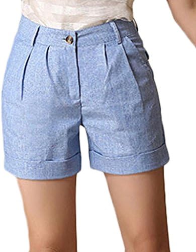 Lega Women's Summer Linen Shorts Candy Color Short Pants