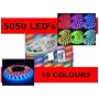 12v LED Flexible RGB COLOUR CHANGING 5050 SMD Strip Light 5 metres / 300 LED's + 12v Power Supply - 16 COLOURS & EFFECTS VIA WIRELESS CONTROLLER ** GARDENS, HOMES, NIGHTCLUBS, BARS, ETC **