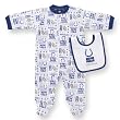 NFL Colts Infant Snap Front Sleep N Play with Matching Bib, 0-3 Months