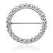 Gorgeous and Rich Circle of Lights: Sterling Silver Antique Style Circle Pin with Cubic Zirconia