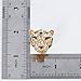EVER FAITH Teardrop Leopard Clear Austrian Crystal Ring Gold-Tone - Size 7