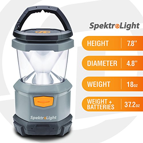 Spektrolight 400 Lumen Battery Lantern with Nightlight, 4 D batteries