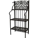 Darlee Cast Aluminum Outdoor Patio Bakers Rack - Antique Bronze