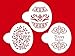 Designer Stencils Large Easter Eggs Cake Stencils, Beige/semi-transparent