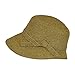 Packable Summer Cloche Natural Straw Sun Hat, 3.5