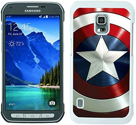 S5 Active Cases Designed With Captain America White Case for Samsung Galaxy S5 Active