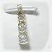 14K Three-Stone Diamond Pendant