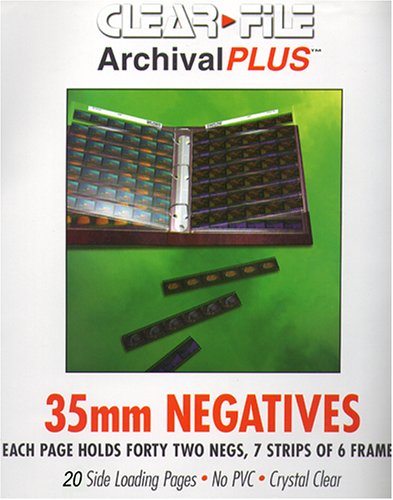 ClearFile ClearFile Archival Plus Negative Page, 35mm, 7-Strips of 6-Frames - 25 Pack