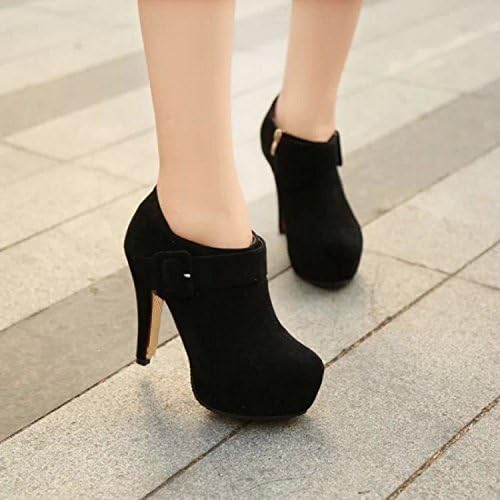 Women's Short Boot Stiletto Heel Wild Black Matte Female Shoes Winter Boots