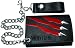 All Products : X-Men: Wolverine Cut/ Stud (Claws) Black Leather Wallet with Chain