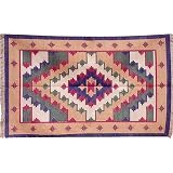 Handmade-Rugs Cotton Dhurrie Multicolored Asian-Influence Indian-Style (jrg019)