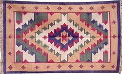 Handmade-Rugs Cotton Dhurrie Multicolored Asian-Influence Indian-Style (jrg019)