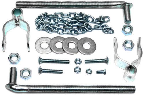 Behlen Country 40900108 Gate Hardware Package, Two 3/4-Inch by 12-Inch Bolt Hooks and Two 2-Inch Hinges Chain