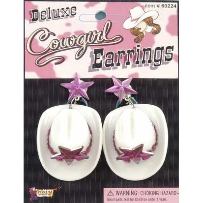 Click here to buy Cowgirl Earrings by FORUM NOVELTIES.