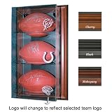 New York Giants Nfl Case-Up" 3 Football Display Case (Cherry)"
