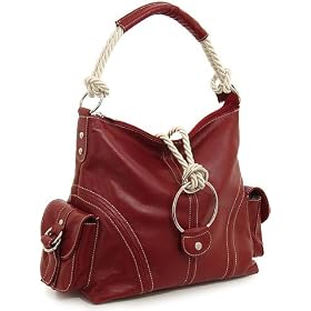 Large ''Blaine'' Leather Hobo by Vitalio - Black, Dark Red or Vintage Brown