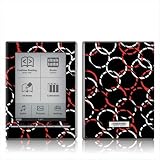 Red Loops Design Protective Decal Skin Sticker for Sony Digital Reader PRS-505 Models