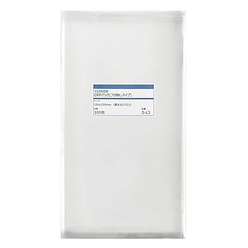 【クリックで詳細表示】透明OPP袋(透明封筒)テープ無し 120×235mm ≪DM用/長3封筒サイズ≫ 30ミクロン 【1000枚】(100枚パック×10)： 文房具・オフィス用品