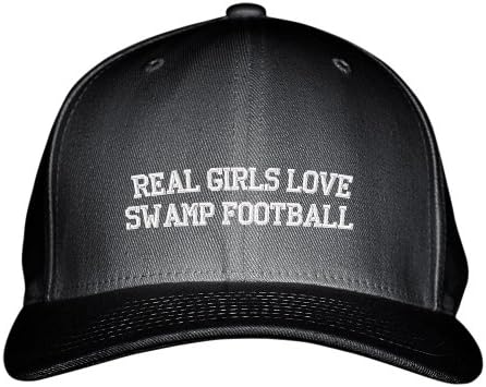 Real Girls Love Swamp Football Sport Embroidered Adjustable Structured Hat Cap