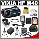 Canon Vixia HF M40 Flash Memory 1080p HD Digital Video Camcorder with 16GB Card + Video Light + Battery + Tripod + Case + 2.5x Telephoto & .45x Wide Angle Lens Kit Best Price Canon Vixia HF M40 Flash Memory 1080p HD Digital Video Camcorder with 16GB Card + Video Light + Battery + Tripod + Case + 2.5x Telephoto & .45x Wide Angle Lens Kit Best Price
